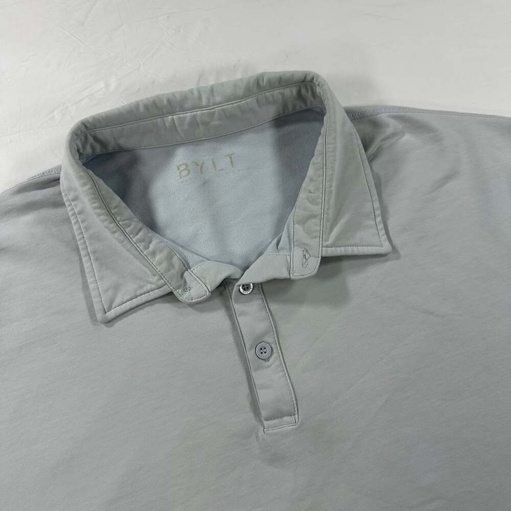 Bylt Drop Cut Lux Polo Shirt Mens Performance Gray Premium Basics 2XL Golf